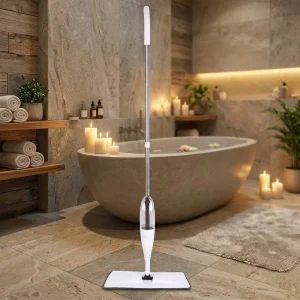 Multifunctional Microfiber Refillable Water Tank 360 Swivel Stainless Steel Lightweight Wet Dry Washable Home Spray Floor Mop