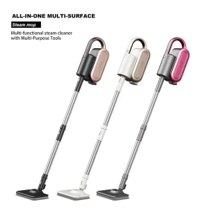 Multifunctional Steam Cleaner Mop Dual Voltage Detachable Tank for Hard Floors Glass and Ironing