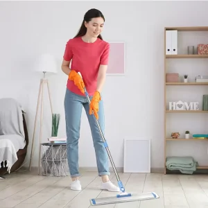Multifunctional Wet Dry Dust Mop with Replaceable Pads and Swivel Handle