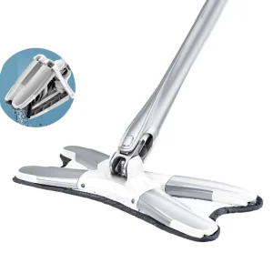 Multifunctional X-Type Butterfly Flat Twist Mop with Microfiber Head and Self-Wringing Design