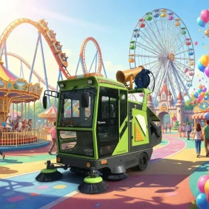 Municipal Electric Road Sweeper Cleaning Vehicle with Water Tank Vacuum Dust Collection System