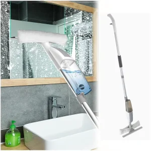 NEW Long Handle Double Use Magic Spray Window Cleaning Mop Glass Spray Scraper Wiper Squeegee Window Cleaner Tool