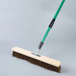 Natural Wooden Garden Hard Broom with Long Handle