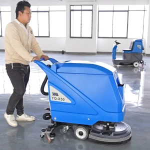 New 24V Walk Behind Electric Floor Sweeper Manual Cleaning Machine With Burnishing Brush for Factory