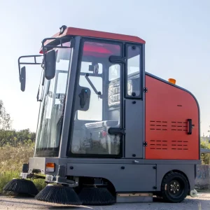 New 48V Battery Powered Electric Floor Sweeper Machine Commercial Farming & Industry Brushed Ride Outdoor Cleaner