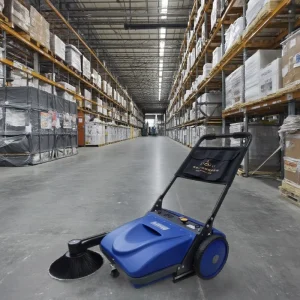 New 70cm Walk Behind Floor Sweeper with One Side Brush and One Main Brush Cleaning Width