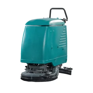 New Battery Powered Walk Behind Industrial Floor Scrubber with 530mm Cleaning Width for Supermarket Factory Apartment Use