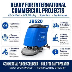 New Battery Powered Walk Floor Scrubber 530mm 2000m2 h 55L Water Tank for Commercial Industrial Floor Care 2Y Warranty ISO 9001