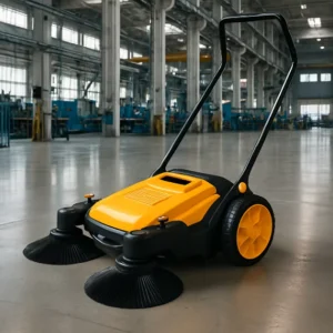 New Condition Manual Walk Behind Burnishing Floor Scrubber Hand Push Foldable Sweeper for Warehouse