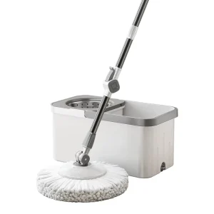 New Design Clear Household Integrated 360 Rotation Water Cleaning Floor Rotating Round Bucket Set Spin Mop