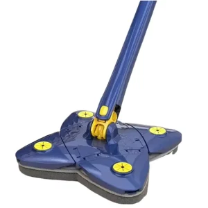 New Design Four Leaf Type Spin Cleaning Mop with Steel Pole Adjustable Squeeze Wet Dry Use Telescopic Rotatable Eco Friendly