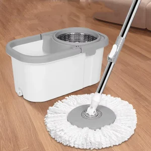 New Floor Cleaner Removable Basket Microfiber Rotating Mop 360 Magic Mop and Bucket Set