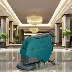 New High Efficiency 510mm Walk Behind Floor Scrubber Sweeper Machine 24V 2000sqm h 3 4h Runtime 50GAL Battery Powered Cold Water