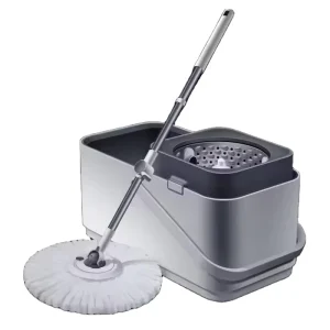 New Home Microfiber Mop Bucket With Durable Plastic Head Steel Pole Easy Clean Spin Bucket With Handle Floor Vleaning Tools