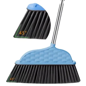New Household Long Handled Rotary Broom Set with Wind Proof Plastic Dustpan for Floor Cleaning