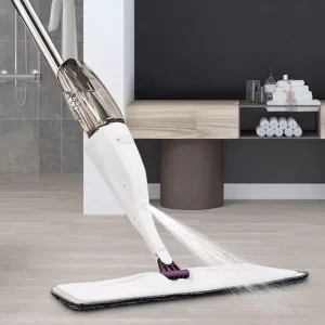 New Household Microfiber Flat Mop with Steel Pole Lazy Water Spray