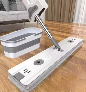 New Large Size Mop Flat No Hand Wa Absorbent Water Floor Cleaning Tool Home Use Mop Buet Dustpan and Broom Set
