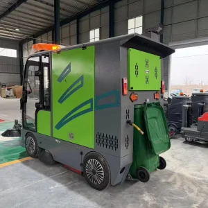 New Large scale Electric Street Sweeper Efficiently Cleans 260L Garbage Bin Electric Sweeper