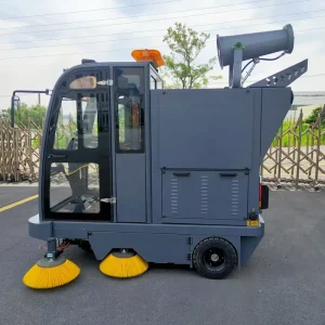 New MLEE3000 Ride On Self Propelled Battery Powered Street Sweeper High Pressure Water Gun Sprayer All One Road Floor Cleaning