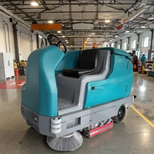 New Ride On Industrial 2 in 1 Floor Scrubber & Sweeper Multi Function Wet Dry Vacuum Cleaner for Large Workshop Warehouse