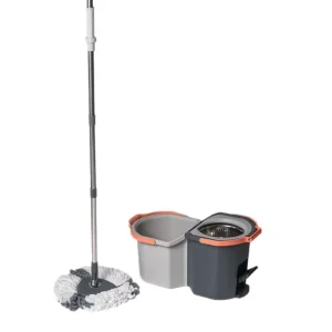 New Style Dual Drive Folding Pedal Rotating Mop Bucket Set with Separated Design
