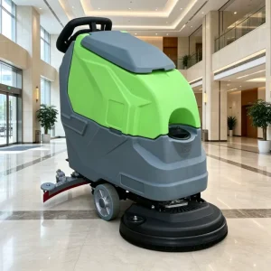 New Walk behind Commercial Floor Scrubber Electric Battery Powered Floor Cleaning Machine with 26 in Cleaning Path and 1450W