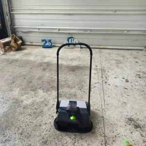 New Wireless Walk Behind Artificial Turf Sweeper Manual Floor Cleaning Tool with Plastic Brush for Street Use