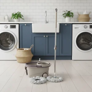 Next Gen Spin Mop Kit Integrated Soap Dispenser Bucket Set with Turbo Spin Dryer & 360° Swivel Head