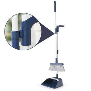 No Blind Angle Broom Dustpan Set Built in Comb Flip Dump Structure Wall Hanging Storage Household Sweeping Supplies