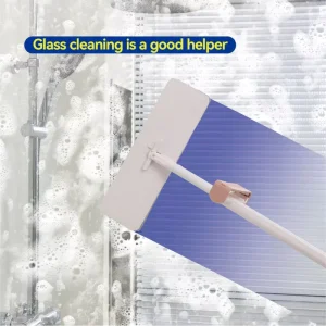 No-Hand-Wash Microfiber Pad Flat Mop 360-Degree Rotatable Head for Large-Scale Floor Dust Mopping with Vertical Storage