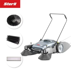 No-Power Hand-Push Road and Floor Sweeper
