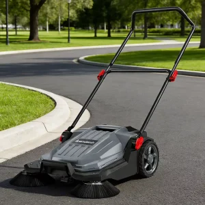 Non-Electric Outdoor Hand Push Floor Sweeper for Leaf, Sand and Garbage Cleaning
