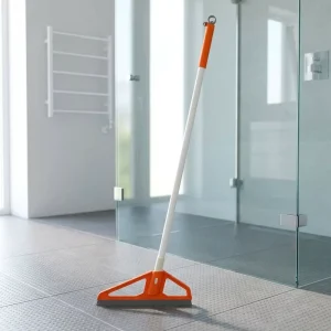 OEM 0.3kg Lightweight PP Long Handle Stainless Steel Floor Squeegee Broom