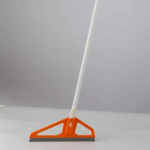 OEM 0.3kg Lightweight TPR Scraper with Long Handle Floor Squeegee Broom Manufacturer China MOQ 500 Sets