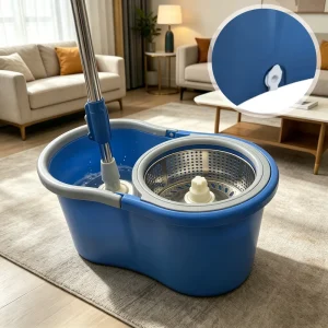 OEM Commercial Spin Mop with Stainless Steel Wringer Bucket Set and Telescopic Mop for Cleaning Floor