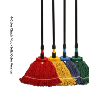 OEM Cotton Mop 60/40 Poly Blend ABS Clamp 135cm Handle Commercial Industrial Janitorial Wet Floor Mop