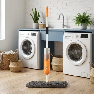 OEM Dual Bottle Spray Mop With Microfiber Mop Pad Wet Dry Flat Mop For House Cleaning Manual Use MOQ 500 Sets