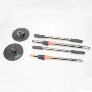 OEM Foldable Mop Handle with Stainless Steel or Aluminum 19 mm/23 mm Rod, Self-Wringer, and Dual Drive