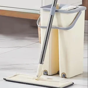 OEM Household Microfiber Flat Mop with Steel Pole Magic Hand Free Floor Cleaning Bucket Sustainable Rectangle Rectangle Item