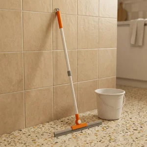 OEM Metal Floor Window Squeegee Telescopic Handle Adjustable Height Space saving Design Household Water Wiper Factory Direct
