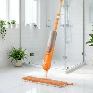 OEM No-Battery Spray Flat Mop Microfiber Mop Head Metal Pole Hands-Free Home Floor Cleaner Box MOQ 500 Sets