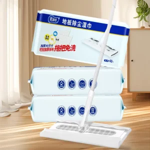 OEM ODM Custom Eco-Friendly Disposable Non-Woven Floor Mop Wet Wipes for Kitchen and Household Cleaning