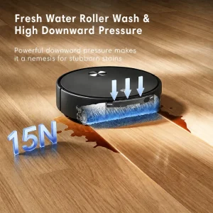 OEM ODM Fresh Water Mopping Robot Vacuum Cleaner with 55℃ Auto Drying, Ultrasonic Carpet Recognition and Pressurization