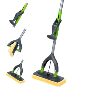 OEM Self-Wringing PVA Sponge Mop with Extendable Handle for Wet and Dry Commercial Floor Cleaning