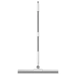 OEM Telescopic Long-Handle Floor Squeegee with 180° Rotation, Detachable Thick TPR Blade for Bathroom Cleaning