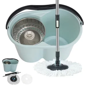 OKKiHOME Higher Cost Performance Free Hand Wash Mop Set Squeeze Mop with Bucket Cleaning Household Floor Absorbent