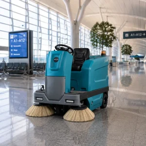 One Click Simplified Panel GIYO S1400 Ride on Automatic Vacuum Beginner Friendly Workshop Floor Sweeper