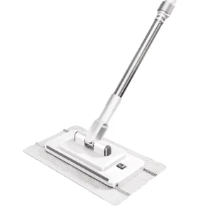 One Press Clamp Mop for Disposable Cloths Hands Free Flat Mop with Quick Clip Mechanism