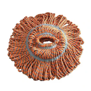 Orange, Purple and White Rotating Twist Microfiber Mop Head, Water-Absorbing