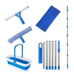 Outdoor Glass Cleaning Tool Window Squeegee Scrubber for High-Rise Windows